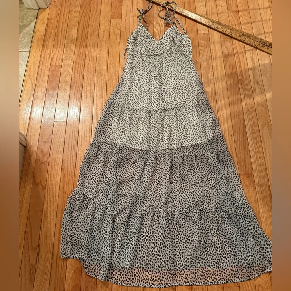 Abercrombie & Fitch Black and White Patterned Maxi Dress